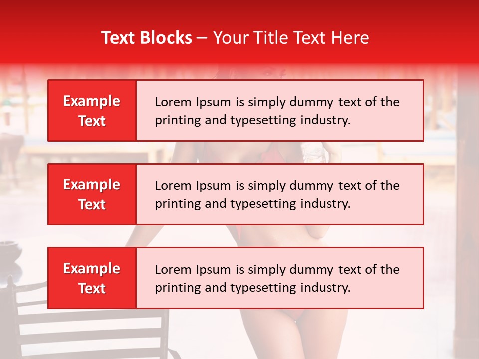 Beach Tropical Person PowerPoint Template