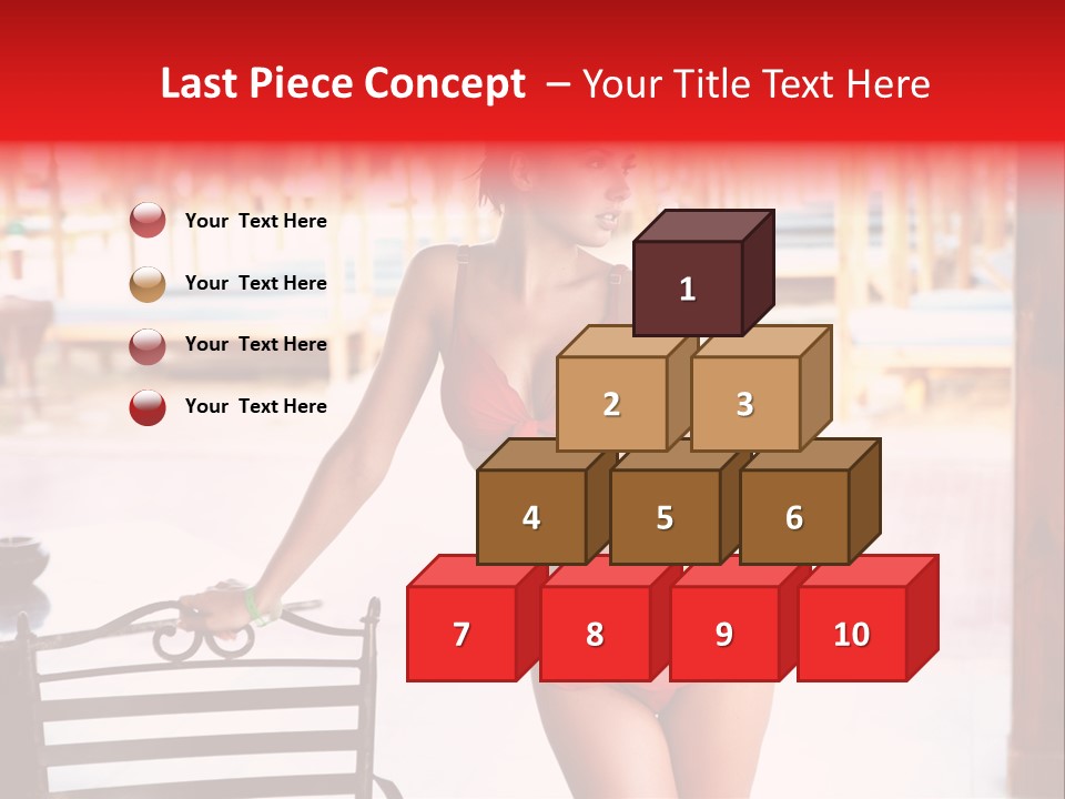 Beach Tropical Person PowerPoint Template