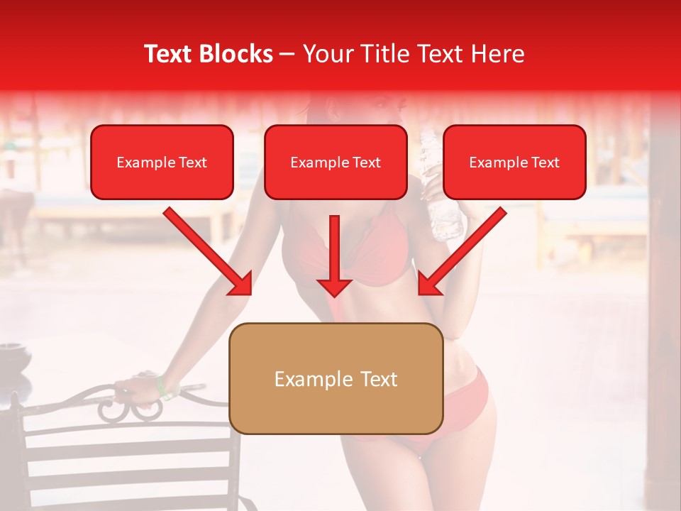 Beach Tropical Person PowerPoint Template