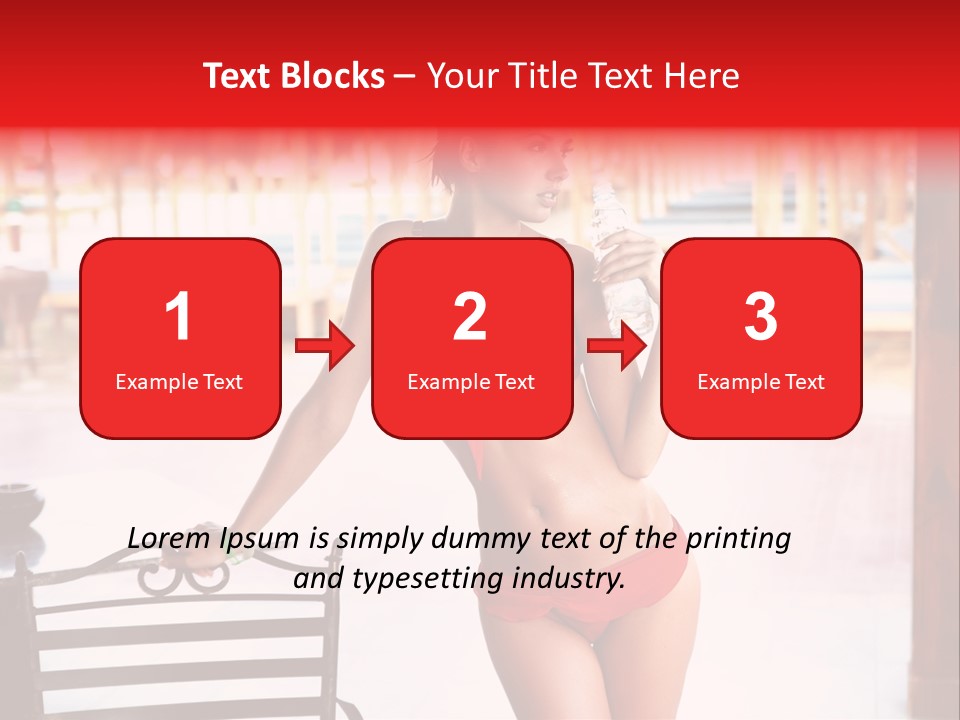 Beach Tropical Person PowerPoint Template