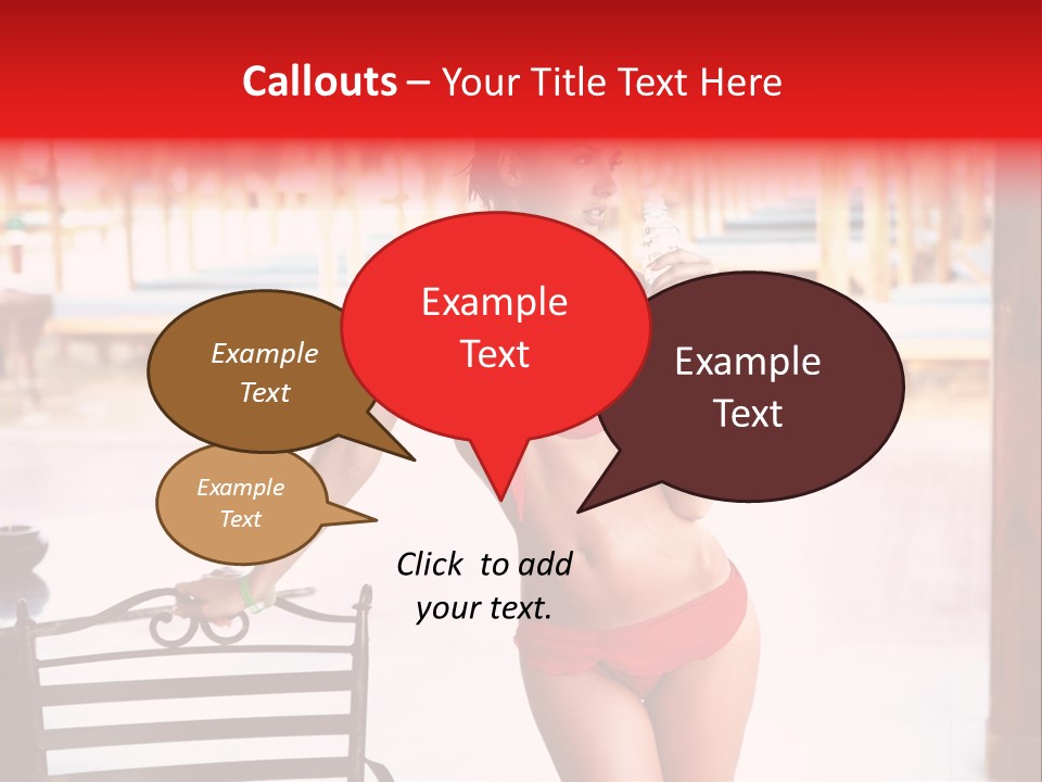 Beach Tropical Person PowerPoint Template