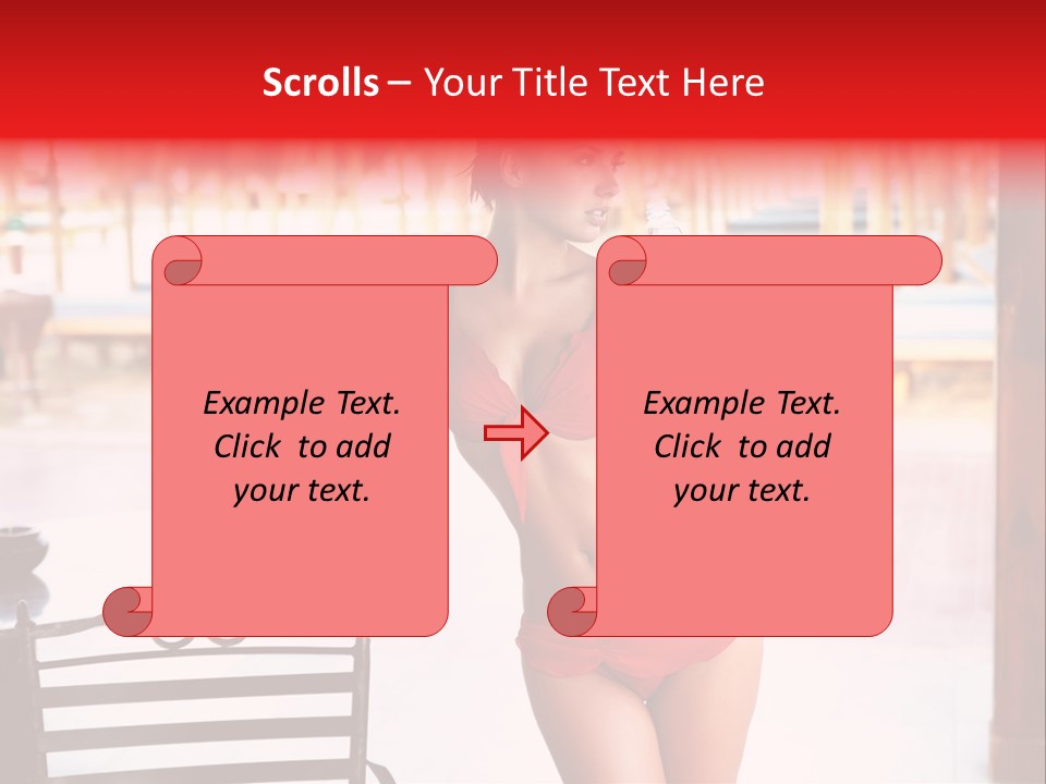 Beach Tropical Person PowerPoint Template