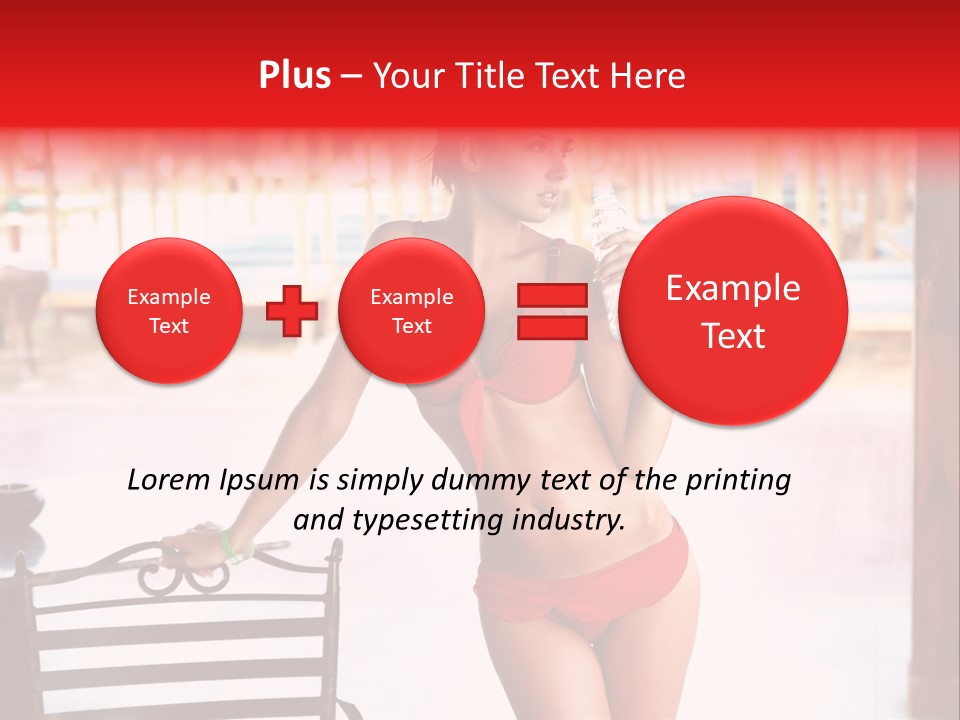 Beach Tropical Person PowerPoint Template