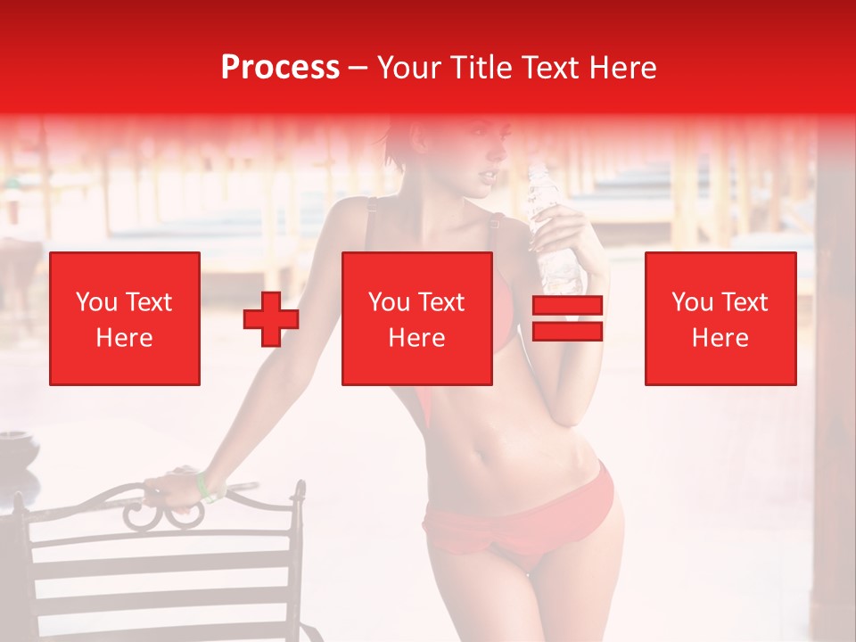 Beach Tropical Person PowerPoint Template