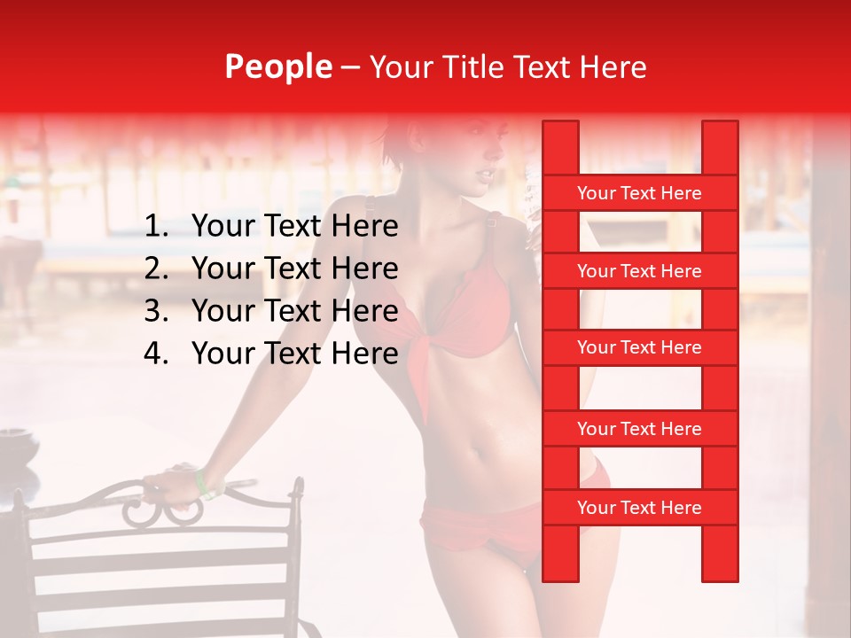 Beach Tropical Person PowerPoint Template