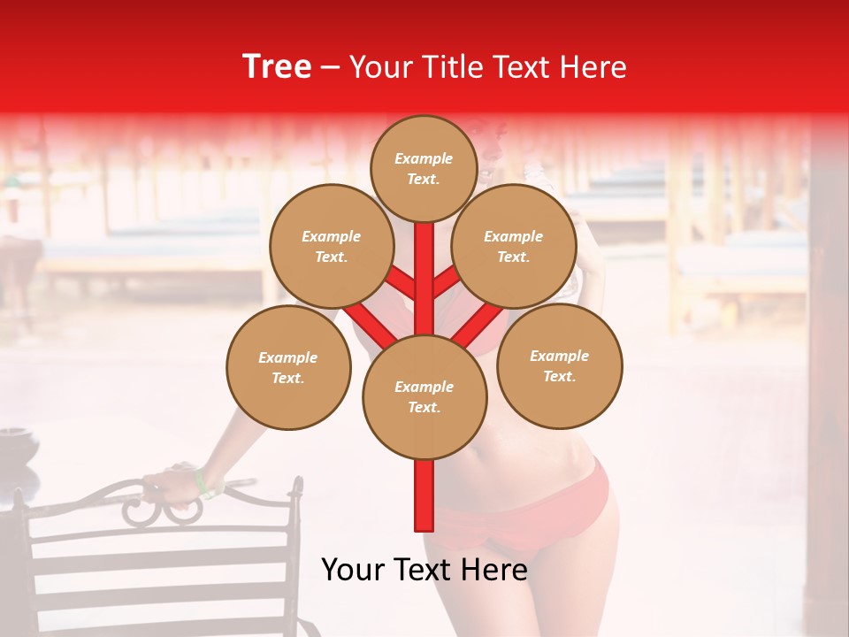 Beach Tropical Person PowerPoint Template