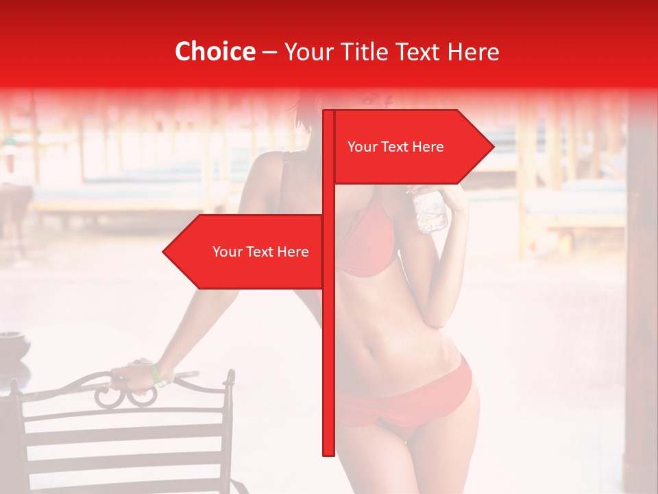 Beach Tropical Person PowerPoint Template