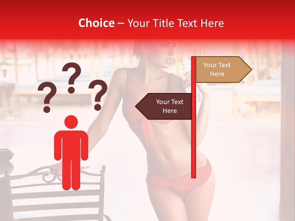 Beach Tropical Person PowerPoint Template