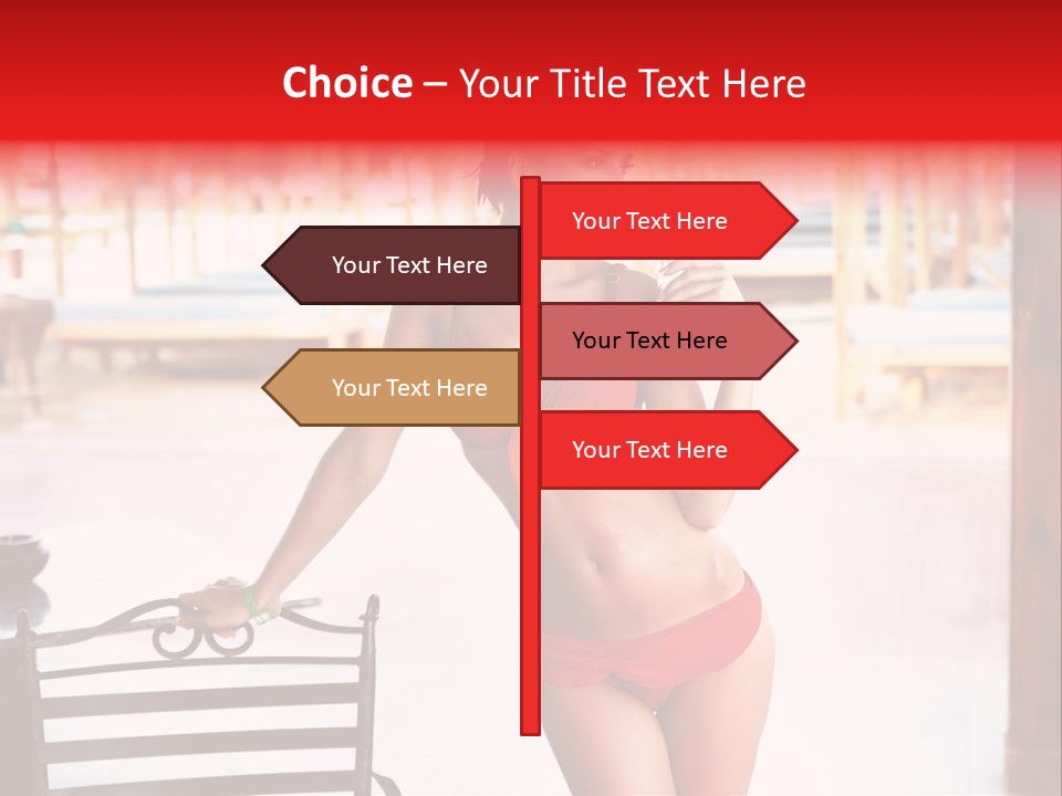 Beach Tropical Person PowerPoint Template