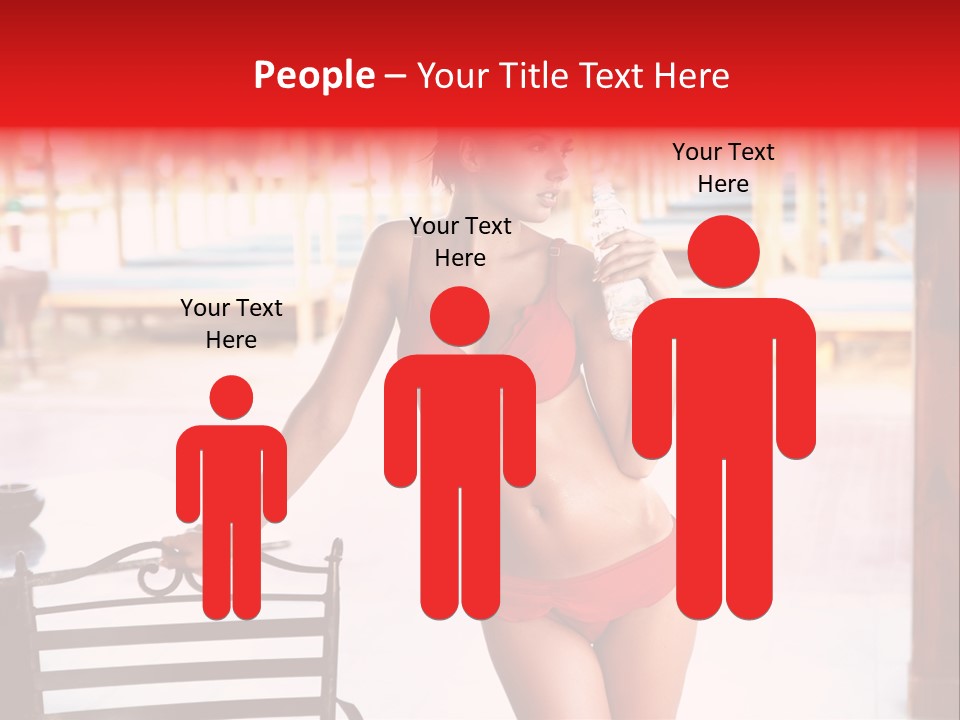 Beach Tropical Person PowerPoint Template