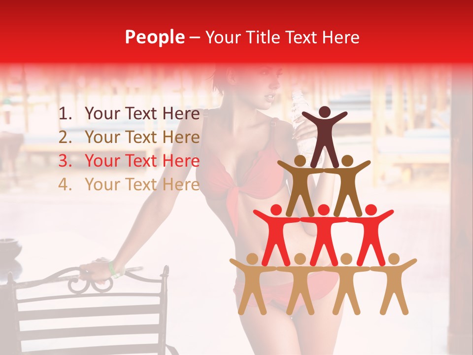 Beach Tropical Person PowerPoint Template