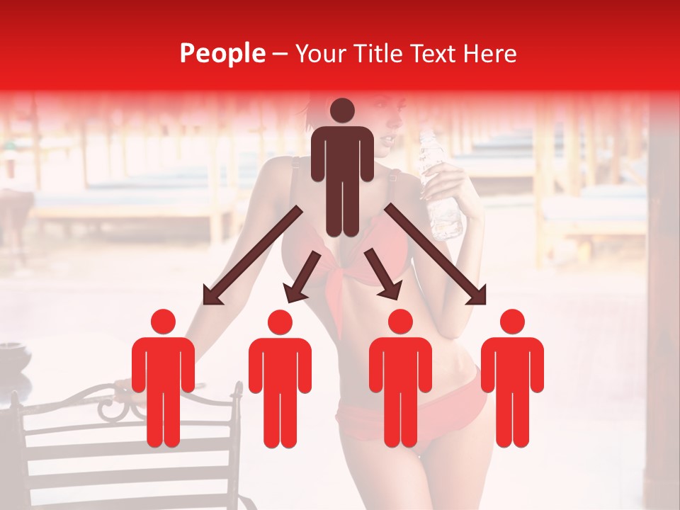 Beach Tropical Person PowerPoint Template