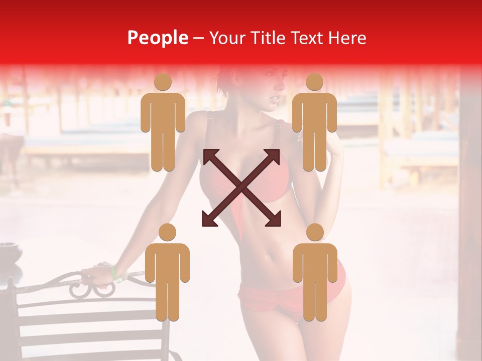 Beach Tropical Person PowerPoint Template