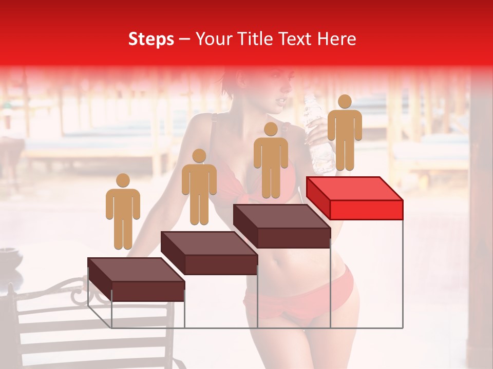 Beach Tropical Person PowerPoint Template