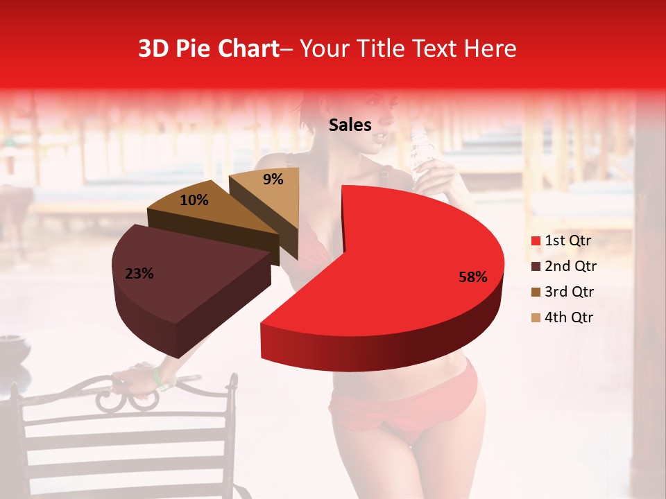 Beach Tropical Person PowerPoint Template