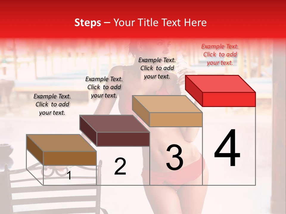 Beach Tropical Person PowerPoint Template