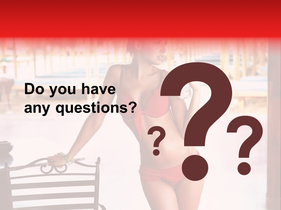 Beach Tropical Person PowerPoint Template