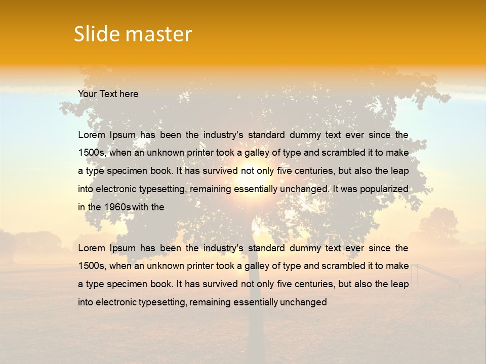 Back Sun Sky PowerPoint Template