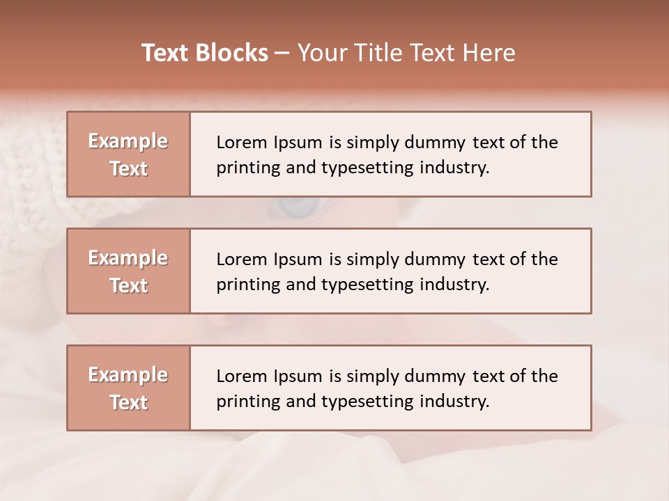 A Baby Wearing A White Knitted Hat With Blue Eyes PowerPoint Template