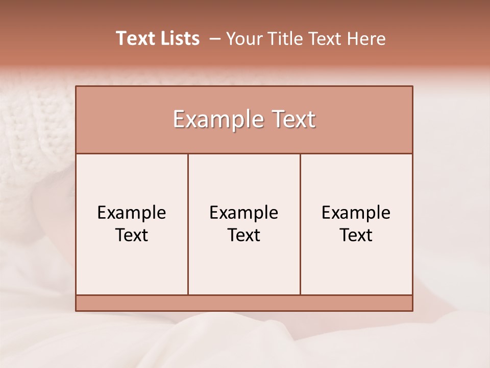 A Baby Wearing A White Knitted Hat With Blue Eyes PowerPoint Template