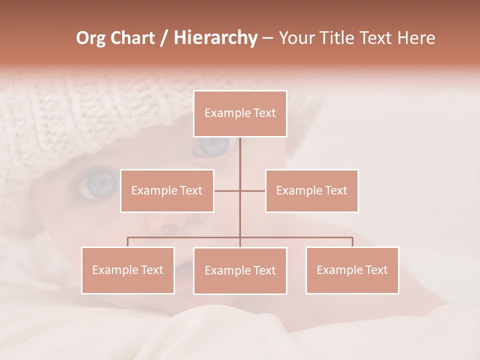 A Baby Wearing A White Knitted Hat With Blue Eyes PowerPoint Template