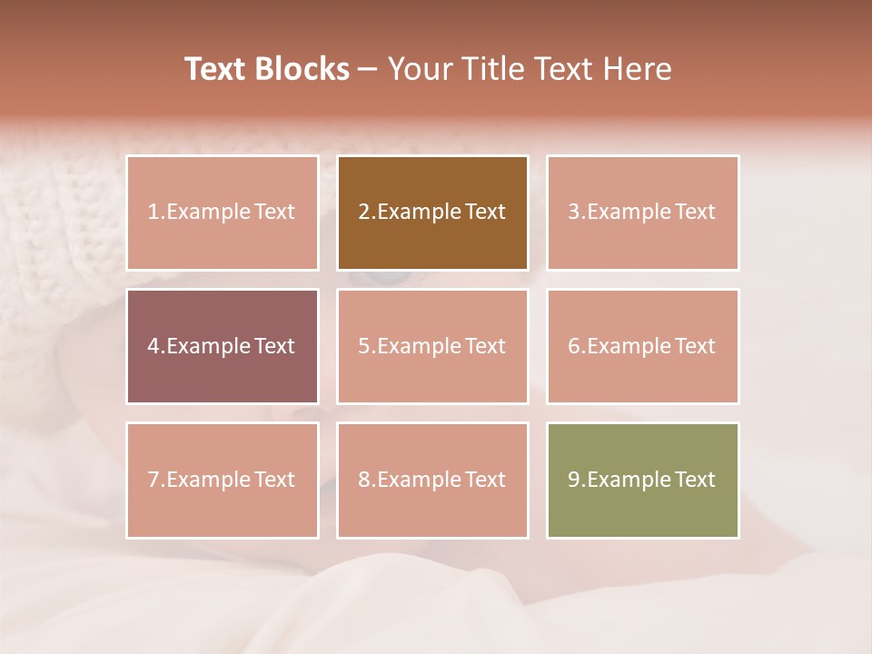 A Baby Wearing A White Knitted Hat With Blue Eyes PowerPoint Template