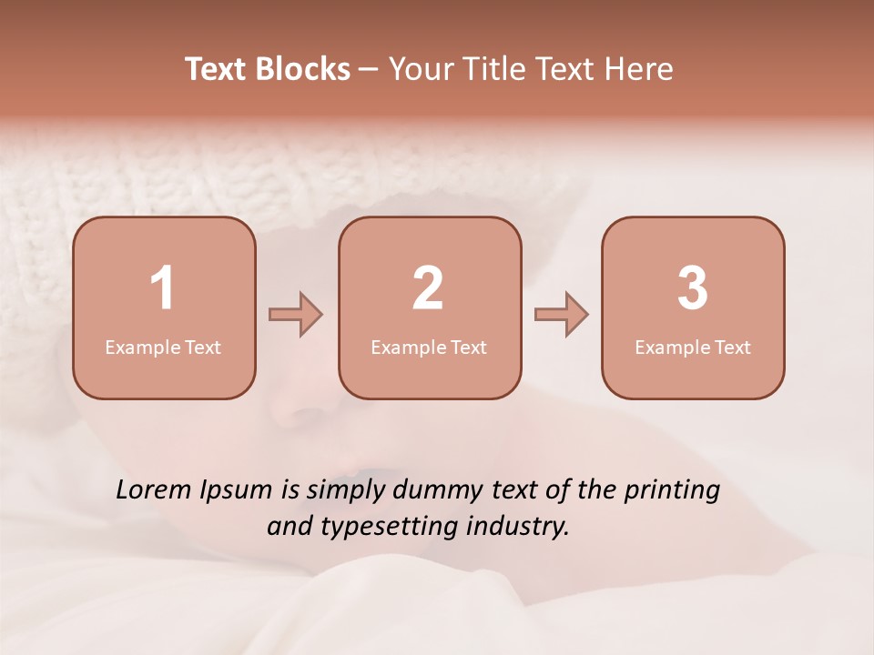 A Baby Wearing A White Knitted Hat With Blue Eyes PowerPoint Template