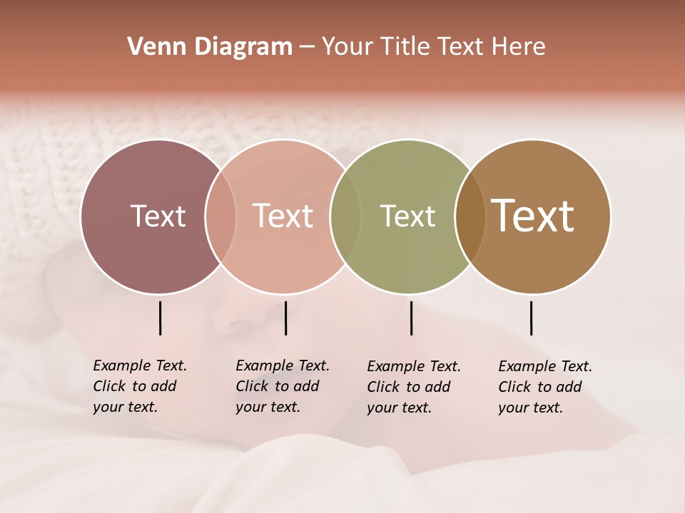 A Baby Wearing A White Knitted Hat With Blue Eyes PowerPoint Template