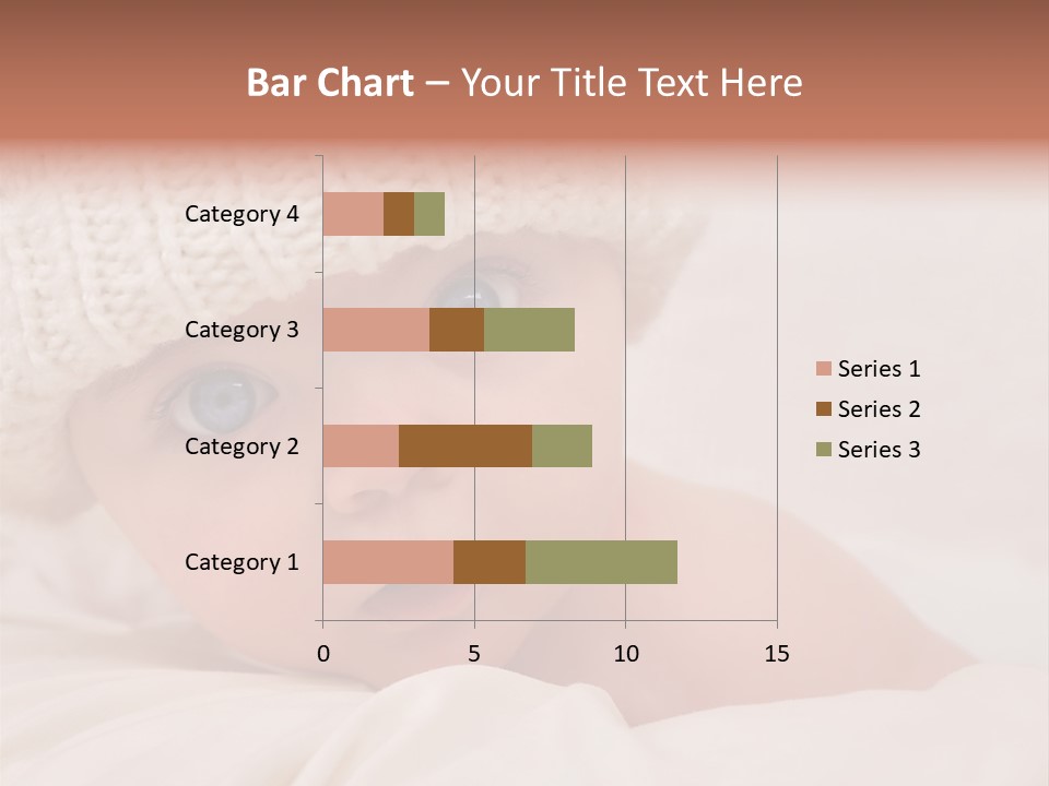 A Baby Wearing A White Knitted Hat With Blue Eyes PowerPoint Template