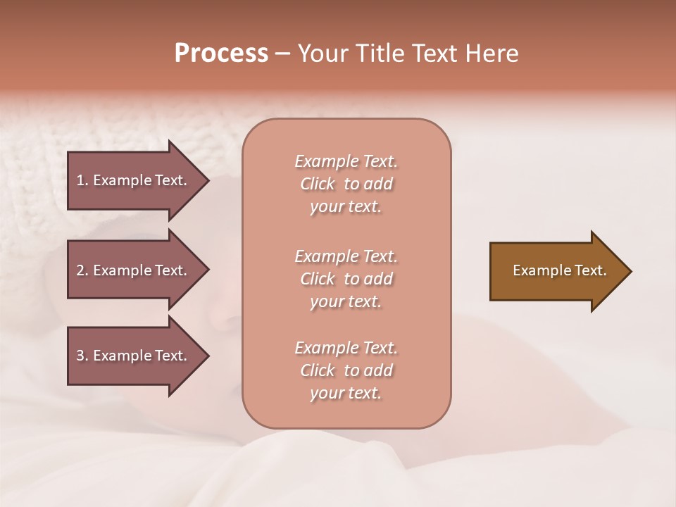 A Baby Wearing A White Knitted Hat With Blue Eyes PowerPoint Template
