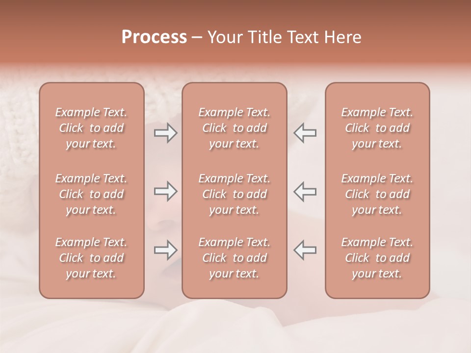 A Baby Wearing A White Knitted Hat With Blue Eyes PowerPoint Template