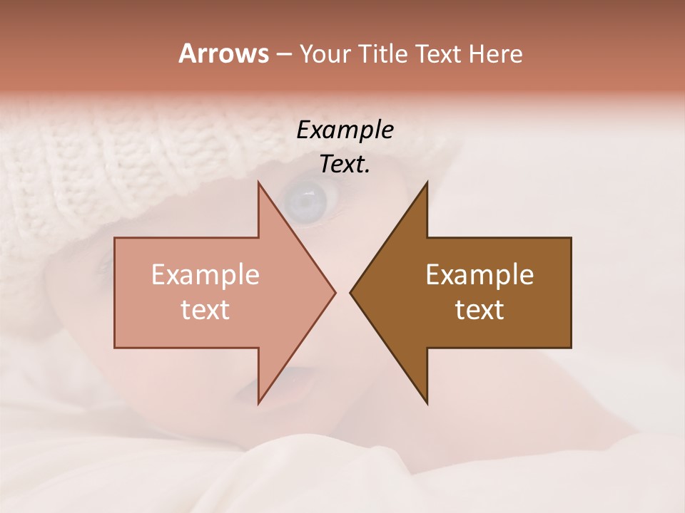 A Baby Wearing A White Knitted Hat With Blue Eyes PowerPoint Template