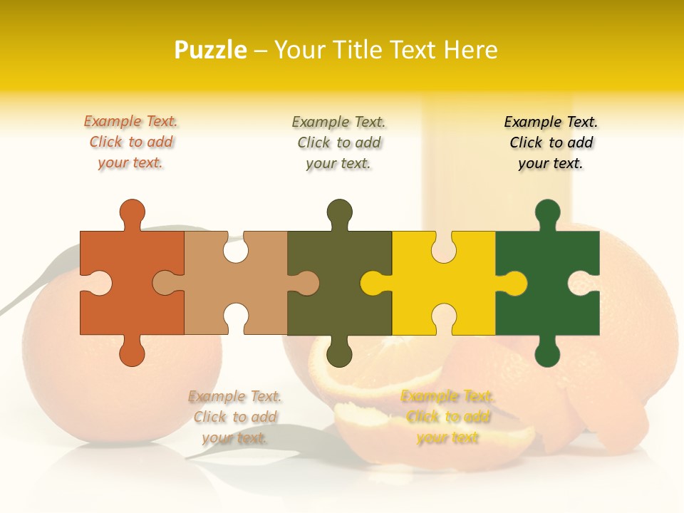 Oranges And A Glass Of Orange Juice On A White Background PowerPoint Template