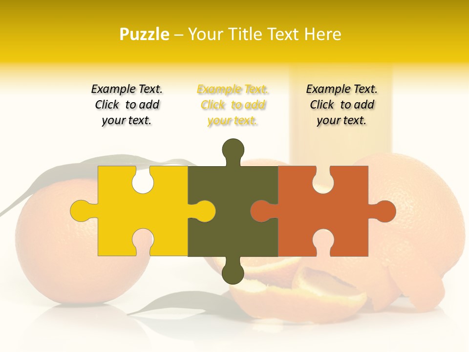 Oranges And A Glass Of Orange Juice On A White Background PowerPoint Template