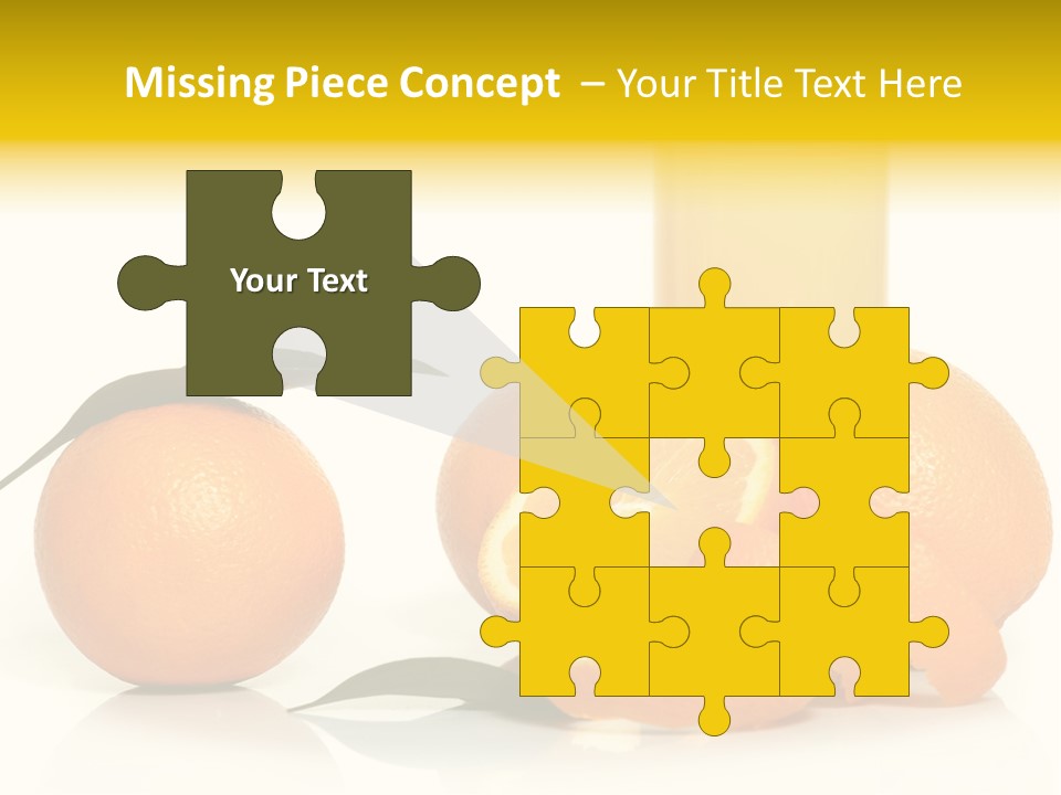 Oranges And A Glass Of Orange Juice On A White Background PowerPoint Template