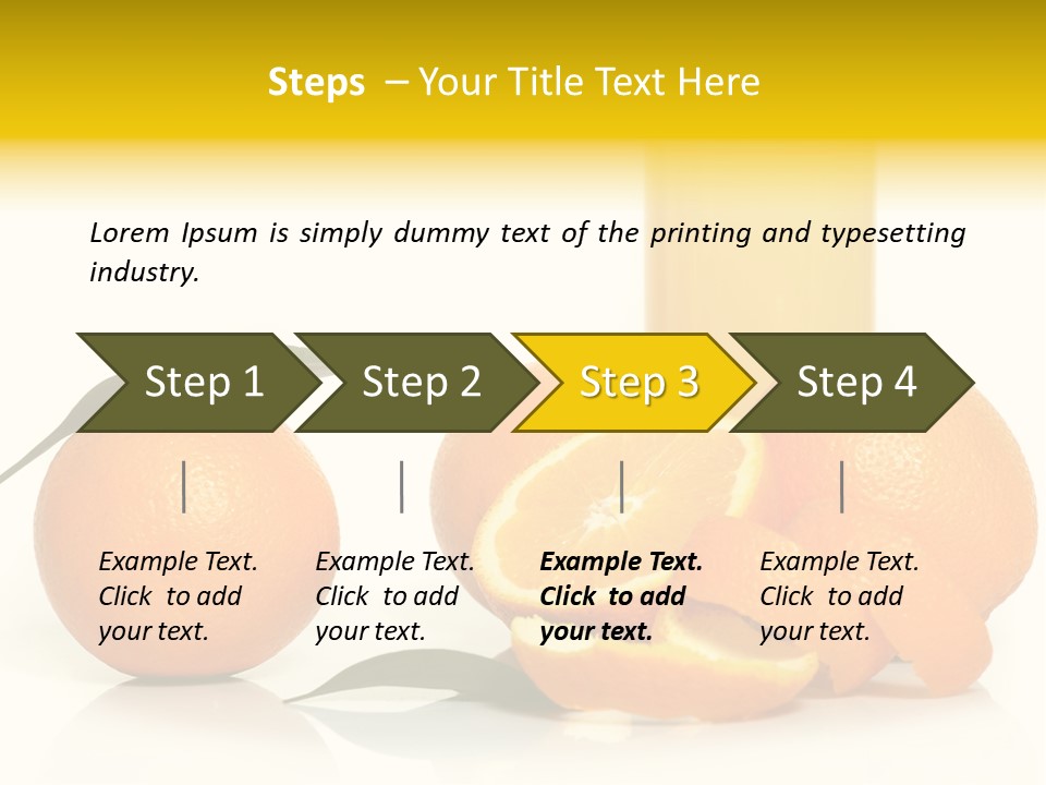 Oranges And A Glass Of Orange Juice On A White Background PowerPoint Template