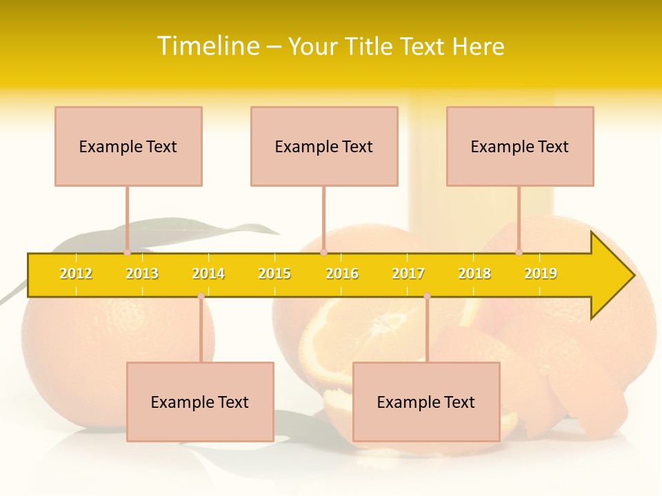 Oranges And A Glass Of Orange Juice On A White Background PowerPoint Template