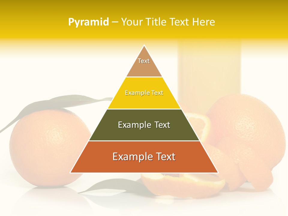 Oranges And A Glass Of Orange Juice On A White Background PowerPoint Template