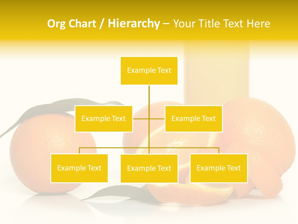 Oranges And A Glass Of Orange Juice On A White Background PowerPoint Template
