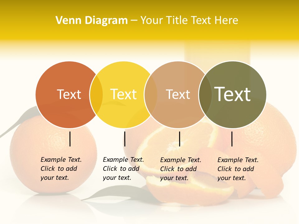 Oranges And A Glass Of Orange Juice On A White Background PowerPoint Template