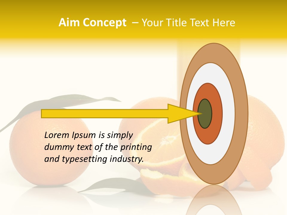 Oranges And A Glass Of Orange Juice On A White Background PowerPoint Template