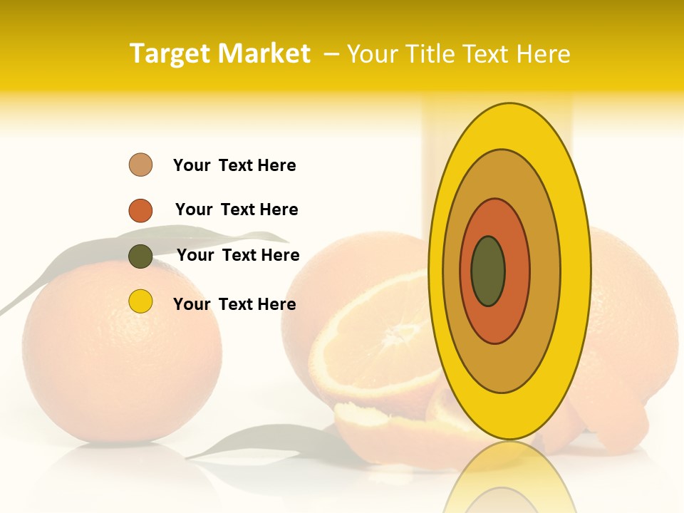 Oranges And A Glass Of Orange Juice On A White Background PowerPoint Template