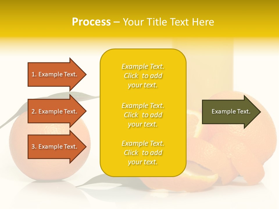 Oranges And A Glass Of Orange Juice On A White Background PowerPoint Template