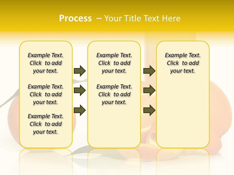 Oranges And A Glass Of Orange Juice On A White Background PowerPoint Template