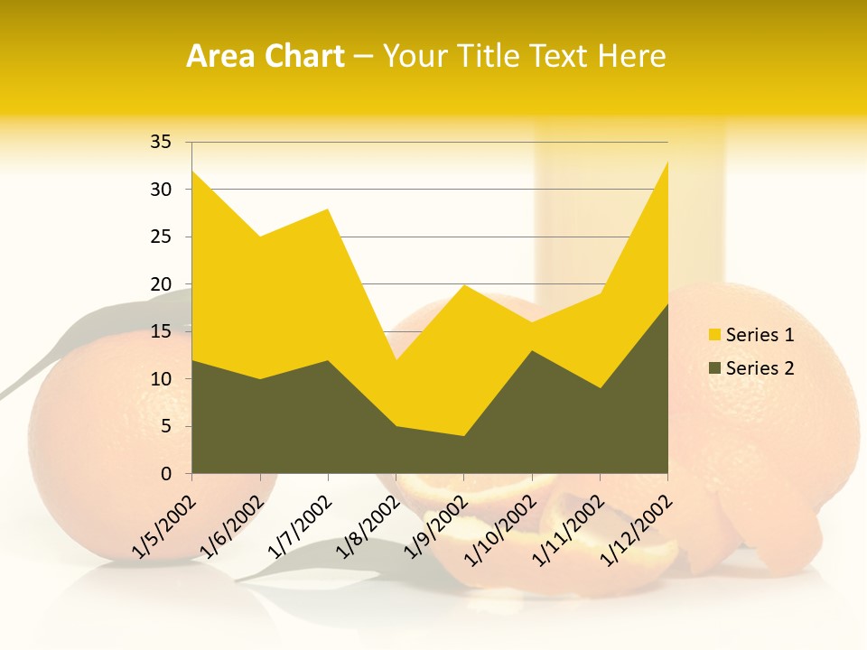 Oranges And A Glass Of Orange Juice On A White Background PowerPoint Template
