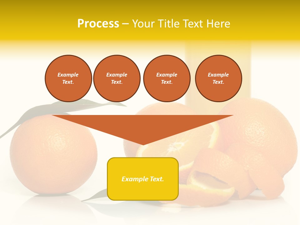 Oranges And A Glass Of Orange Juice On A White Background PowerPoint Template