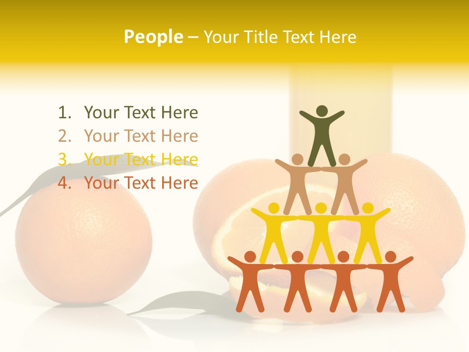 Oranges And A Glass Of Orange Juice On A White Background PowerPoint Template