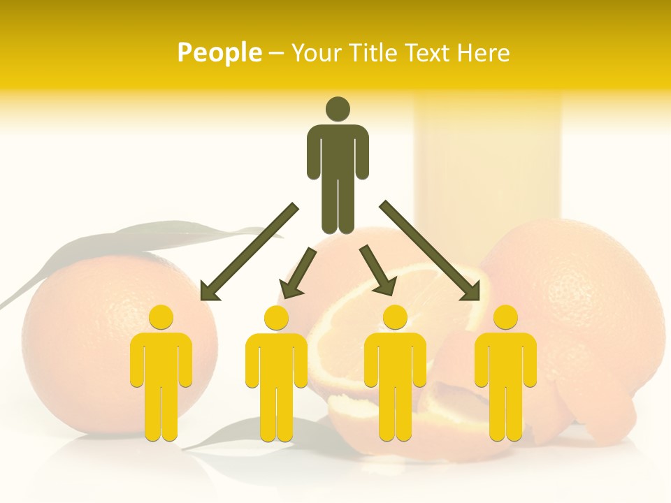 Oranges And A Glass Of Orange Juice On A White Background PowerPoint Template