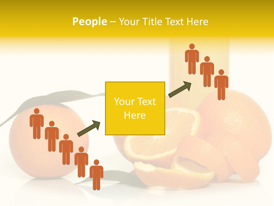 Oranges And A Glass Of Orange Juice On A White Background PowerPoint Template