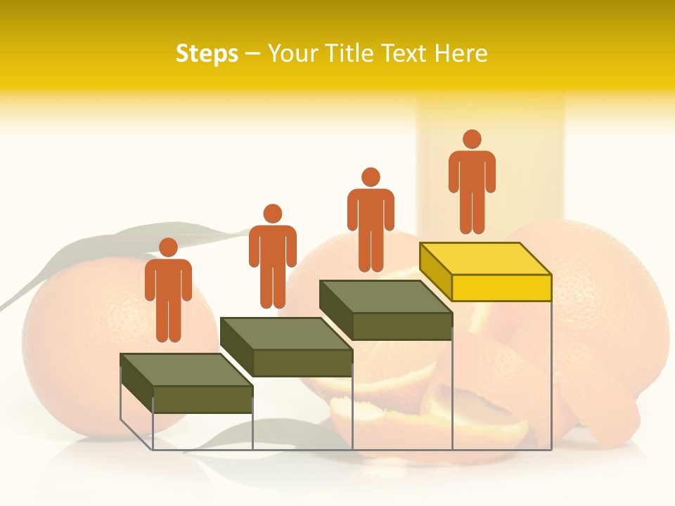 Oranges And A Glass Of Orange Juice On A White Background PowerPoint Template